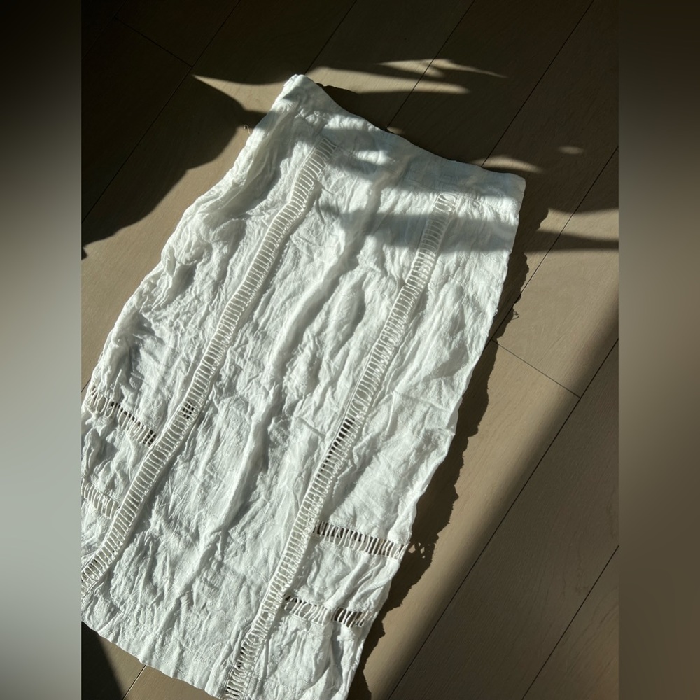 Free people white Midi skirt